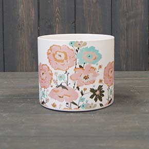Small Watercolour Floral Pot (12cm) detail page